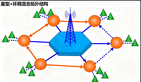 氣象觀(guān)測光纖傳感網(wǎng)絡(luò )拓撲結構示意圖