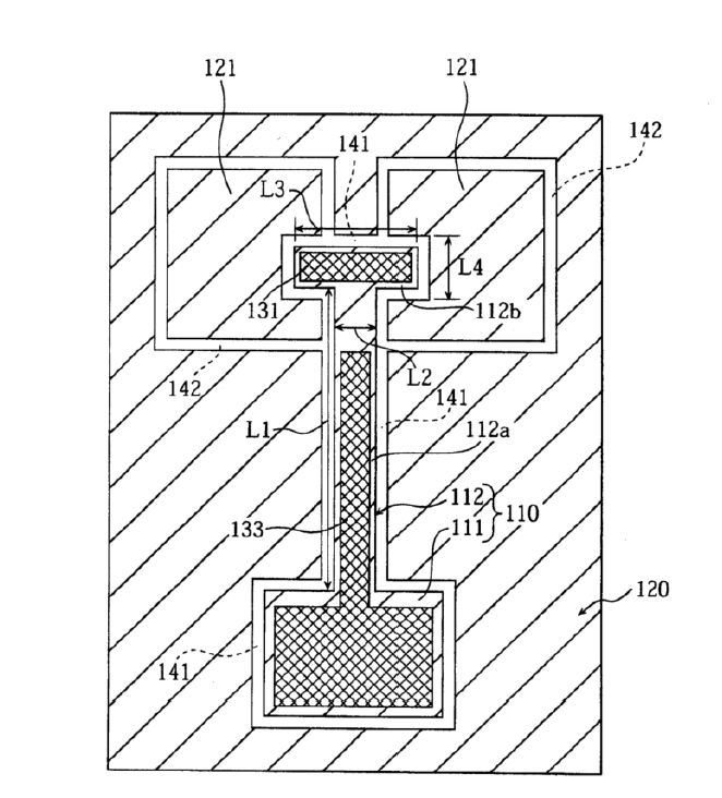 微型開(kāi)關(guān)器件的平面圖 微型開(kāi)關(guān)器件的平面圖