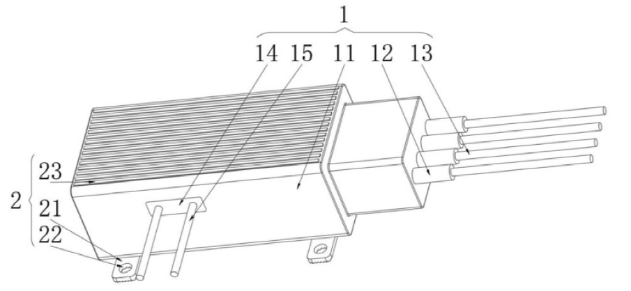 種帶反向端口的磁光開(kāi)關(guān)的立體結構示意圖 - 廣西科毅光通信